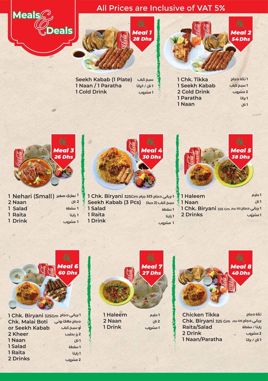 Al Khan Menu.pdf Al Haaj Bundoo Khan Restaurant Oud Metha Branch Menu - Al Haaj Bundoo Khan